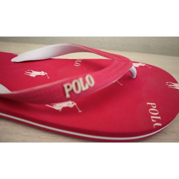 Polo Ralph Lauren Women’s Sz 9B Pink Whittlebury Flip Flops - Picture 9 of 10